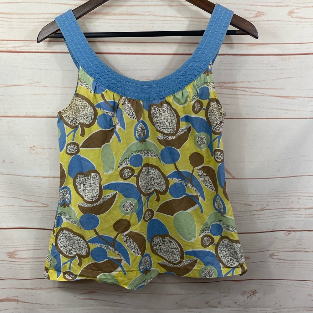 Boden Scoop Neck Multi Colored Tank